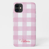 Pink Gingham Decor Case-Mate iPhone Hülle (Rückseite)