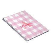 Pink Gingham Decor Notizblock (Rechte Seite)