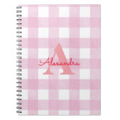 Pink Gingham Decor Notizblock (Vorderseite)