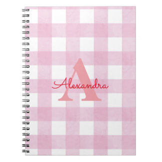 Pink Gingham Decor Notizblock