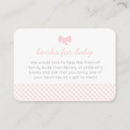 Pink Gingham Duschkabine Platzkarte