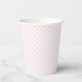 Pink Gingham einfache Baby Dusche Papiertücher Pappbecher (Links)