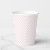 Pink Gingham einfache Baby Dusche Papiertücher Pappbecher (Rechts)