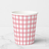 Pink Gingham Farm Birthday Pappbecher (Rechts)
