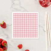 Pink Gingham Farm Geburtstag Serviette (Beispiel)