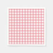 Pink Gingham Farm Geburtstag Serviette (Vorderseite)
