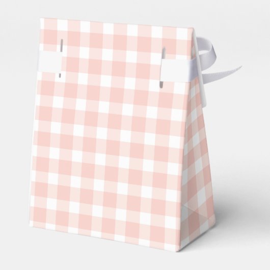 Pink Gingham Favor Box Geschenkschachtel (Rückseite)