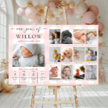 Pink Gingham First Birthday Foto Milestone Poster<br><div class="desc">Feiern Sie die ersten 12 Monate Ihres Kleinen mit diesem ersten Geburtstag ein Jahr Meilenstein-Fotos Zeichen. Passen Sie das Schild mit Ihren monatlichen Meilenstein-Bildern und den lustigen Fakten des Babys an. Um Text zum Design hinzuzufügen,  wählen Sie einfach die Schaltfläche "Anpassen" oben für erweiterte Anpassungsfunktionen.</div>