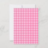 Pink Gingham Flat Card (Vorderseite)