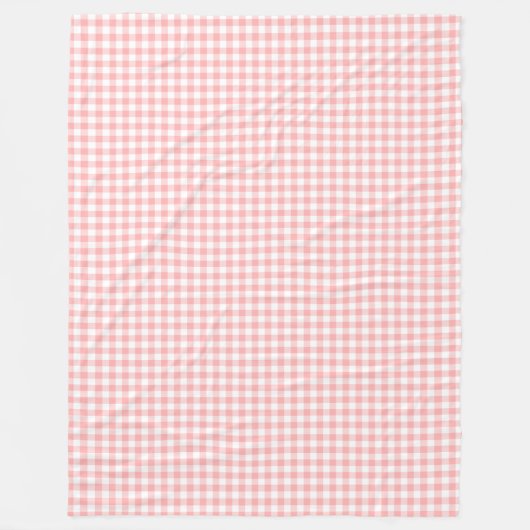 Pink Gingham Fleecedecke (Vorderseite)