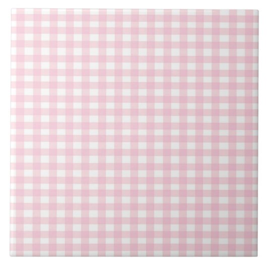 Pink Gingham Fliese (Vorderseite)
