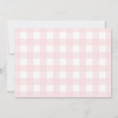 Pink Gingham Foto Einladung feiern (Rückseite)