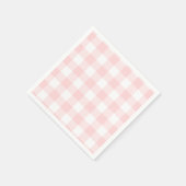 Pink Gingham für Ostern Bunny & Eier Papier Napkin Serviette (Ecke)