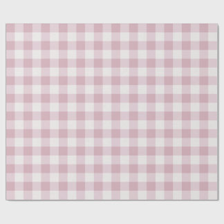 Pink Gingham Geschenkpapier