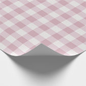 Pink Gingham Geschenkpapier (Ecke)