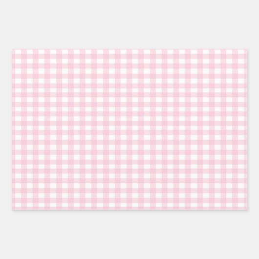 Pink Gingham Geschenkpapier Set (Vorderseite 2)