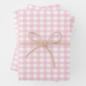 Pink Gingham Geschenkpapier Set (Beispiel)