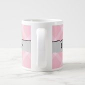 Pink Gingham, Gingham Pattern, Ihr Name Jumbo-Tasse (Rückseite)