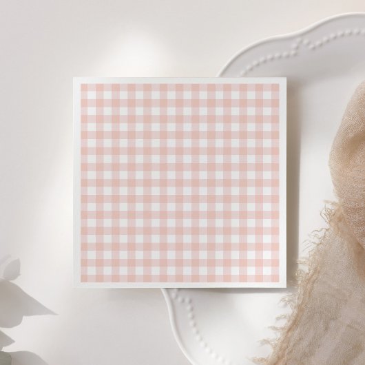Pink Gingham Girl Baby Dusche Serviette