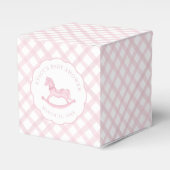Pink Gingham Girl Baby Showbox Geschenkschachtel (Vorderseite)