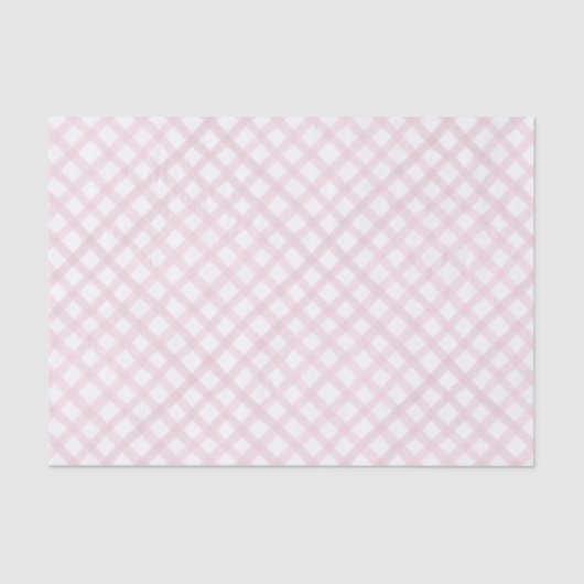 Pink Gingham Girl Babydusche Tissue Paper Seidenpapier (Vorderseite)