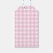Pink Gingham Girl Baptism - Danke, dass du gekomme Geschenkanhänger (Rückseite)