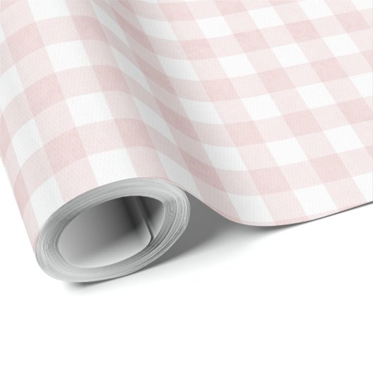 Pink Gingham Girls Party Geschenkpapier (Rolleneckpunkt)