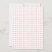 Pink Gingham Golden Retriever Puppy Birthday Einladung (Rückseite)