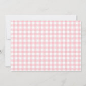 Pink Gingham Golf Girl 1. Geburtstag Foto Dankeskarte (Rückseite)