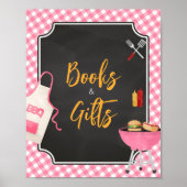 Pink Gingham GRILLEN Baby Duschbücher und Geschenk Poster (Vorne)