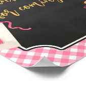 Pink Gingham GRILLEN Baby Shower Vielen Dank für I Poster (Ecke)