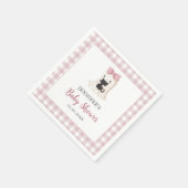 Pink Gingham Halloween Ghost Girl Baby Dusche Serviette (Ecke)