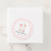 Pink Gingham Happy Halloween Niedlich Ghost Geschenkanhänger (Beispiel)