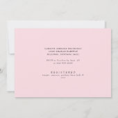 Pink Gingham Horse Baby Dusche Einladung (Rückseite)