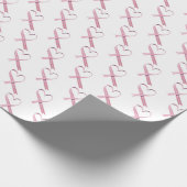 Pink Gingham hört auf Weiß Geschenkpapier (Ecke)