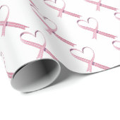 Pink Gingham hört auf Weiß Geschenkpapier (Rolleneckpunkt)