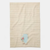 Pink Gingham Illinois Staat Pattern Küchentuch (Vertikal)