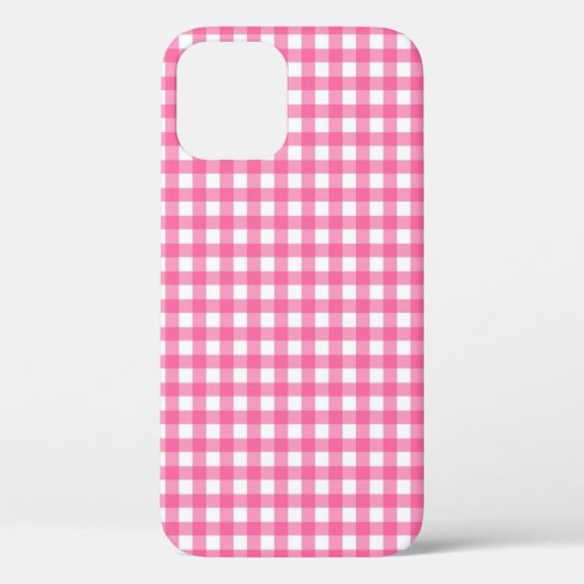 Pink Gingham iPhone Case (Rückseite)