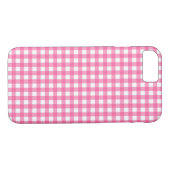 Pink Gingham iPhone Case (Rückseite (Horizontal))