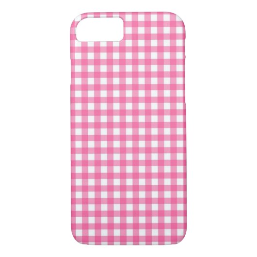 Pink Gingham iPhone Case (Rückseite)
