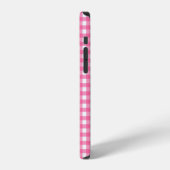 Pink Gingham iPhone Case Hülle (Linke Seite)