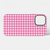 Pink Gingham iPhone Case Hülle (Rückseite (Horizontal))