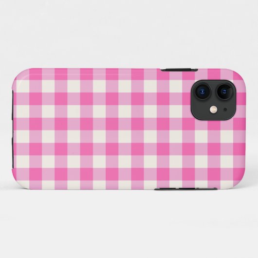 Pink Gingham Kariert Cotattcore Case-Mate iPhone Hülle (Rückseite (Horizontal))