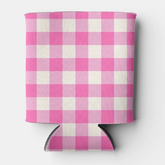 Pink Gingham Kariert Cotattcore Dosenkühler (Vorderseite)