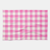 Pink Gingham Kariert Cotattcore Geschirrtuch (Horizontal)
