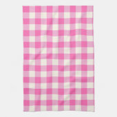 Pink Gingham Kariert Cotattcore Geschirrtuch (Vertikal)