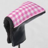 Pink Gingham Kariert Cotattcore Golf Headcover (3/4 Vorderseite)