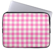 Pink Gingham Kariert Cotattcore Laptopschutzhülle (Vorderseite)