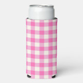 Pink Gingham Kariert Cotattcore Selters Dosenkühler (Seltzer Vorderseite)