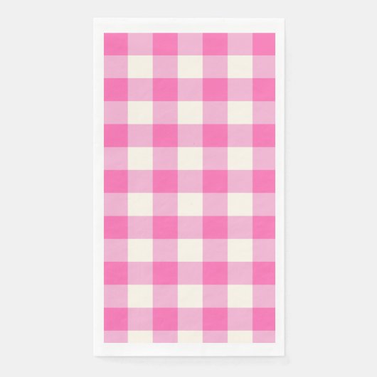 Pink Gingham Kariert Cotattcore Serviette (Vorderseite)